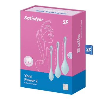 Satisfyer Yoni Power 2 Blue - Zestaw kulek mięśni Kegla