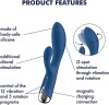 Satisfyer Spinning Rabbit 1 Blue - obrotowy wibraotr króliczek - Zdjęcie 3