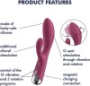 Satisfyer Spinning Rabbit 1 Red - obrotowy wibrator króliczek - Zdjęcie 3