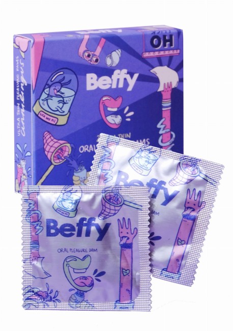 Maski oralne Chusteczki do seksu oralnego Beffy Oral Dam 2 szt