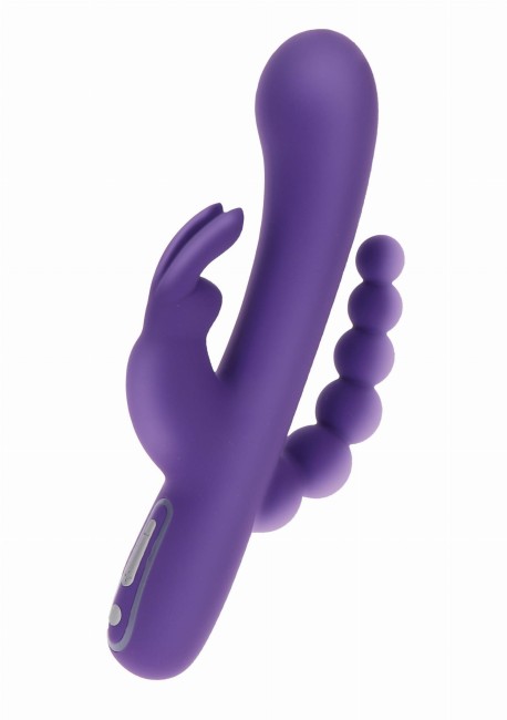 ToyJoy Wibrator Króliczek Potrójna Przyjemność 3w1 Punkt G USB Silikon