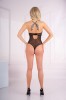 Body erotyczne czarne serduszka choker LivCo Corsetti Rocca sexy, rozm L - Zdjęcie 2