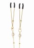 Taboom Nipple Play Tweezers Pearl & Deluxe Chain zaciski na sutki z łańcuszkiem - Zdjęcie 3