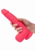CalExotics dildo wibrujące z funkcją pchnięć silikonowe 17 cm USB tryby - Zdjęcie 9