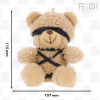 Fetish Submissive Winnie Teddy bear Pluszowy miś BDSM z breloczkiem prezent - Zdjęcie 2