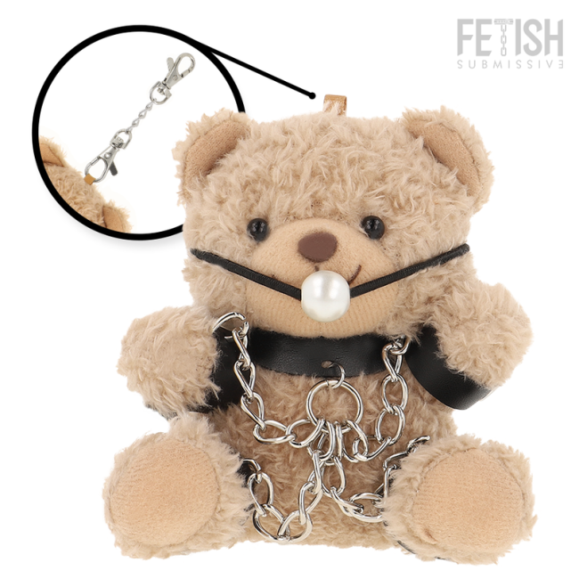 Fetish Submissive FOZZIE Teddy Bear Miś Pluszowy BDSM z brelokiem prezent