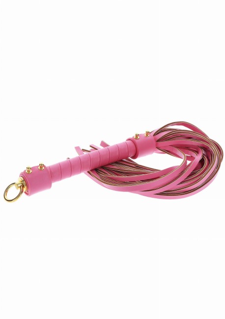 Taboom Malibu Whip Pejcz BDSM Różowy Skóra PU 54 cm