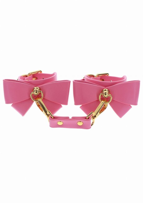 Taboom Malibu Kajdanki Damskie na Ręce BDSM Różowe Skóra PU Bondage Sexy