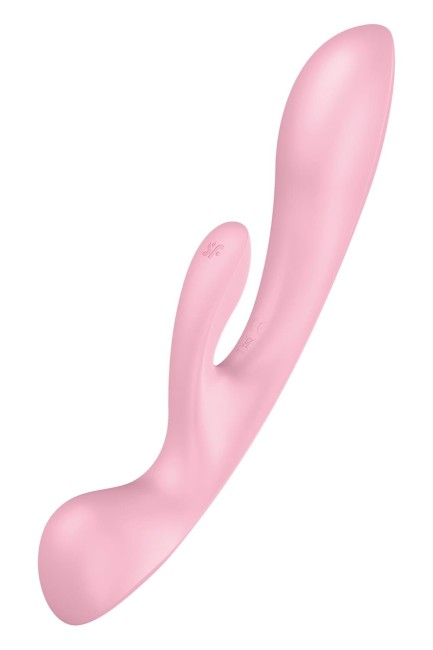 Satisfyer Triple Oh pink wibrator z króliczkiem oraz masażer łechtaczki