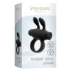 S Pleasures Rabbit Ring - wibrujący pierścień króliczek  czarny - Zdjęcie 2
