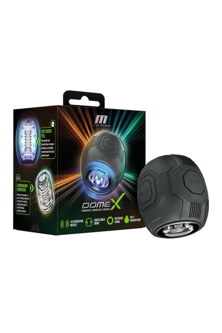 Blush - M for Men Dome X Wibrujący Masturbator Czarny