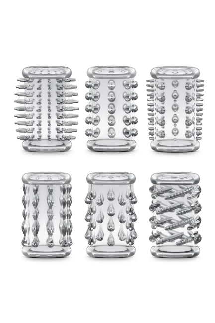 Blush - Zestaw 6 nakładek Stay Hard Cock Sleeve Clear