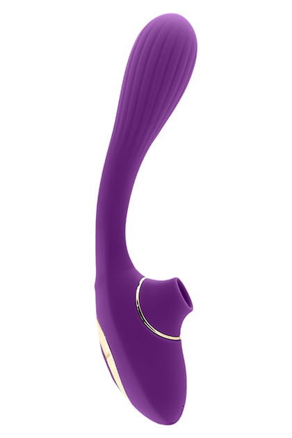 S Pleasures Dual Suction - Wibrator ze stymulacją łechtaczki i punktu G fioletowy