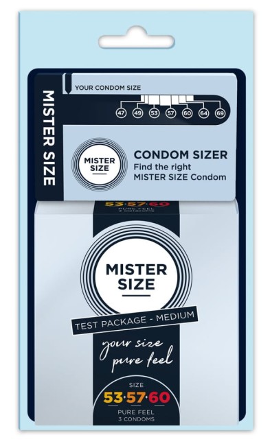 Prezerwatywy Mister Size pakiet testowy 3 rozmiary (53, 57, 60 mm)