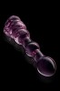 Glaze Glass - szklane dildo z koralikami róża 20cm - Zdjęcie 3