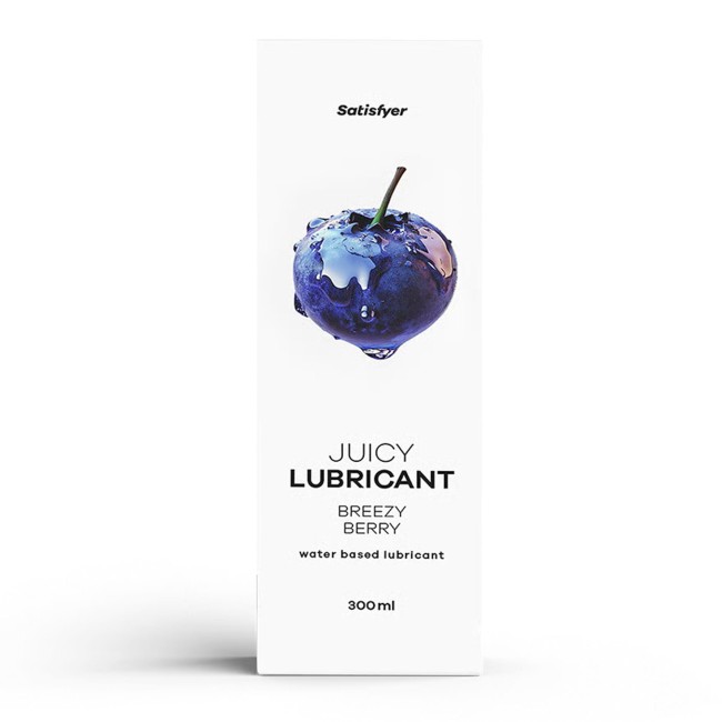 Satisfyer Breezy Berry - Lubrykant na bazie wody o aromacie borówki 300ml