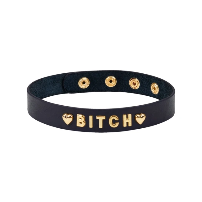Liebe Seele choker Gold Word BITCH