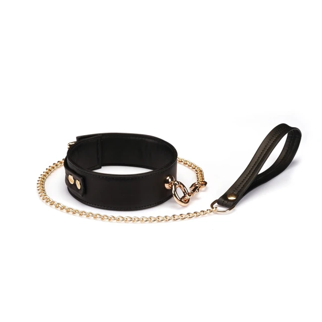 Liebe Seele obroża Black Organosilicon Collar with Leash