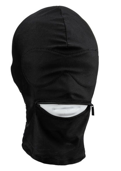 Nocturnal Fetish Hood – kaptur fetish z zamkiem na usta i wbudowaną opaską na oczy