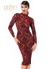 Sukienka midi rozm XL Kink Royal Noir Handmade F384 - Zdjęcie 5