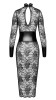 Sukienka midi rozm XL Noirelle Lace Corset Noir Handmade F375 - Zdjęcie 4