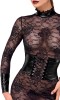 Sukienka midi rozm 3XL Noirelle Lace Corset Noir Handmade F375 - Zdjęcie 8