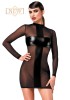 Sukienka mini rozm M Crossfire Mesh & Wetlook Noir Handmade F369 - Zdjęcie 1