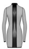 Sukienka mini rozm L Crossfire Mesh & Wetlook Noir Handmade F369 - Zdjęcie 4