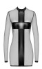 Sukienka mini rozm L Crossfire Mesh & Wetlook Noir Handmade F369 - Zdjęcie 6
