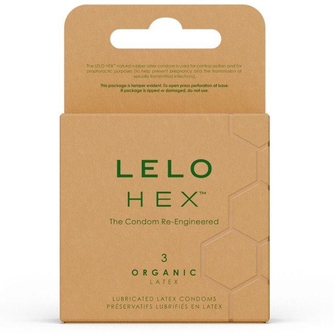 Prezerwatywy LELO HEX Organic ultra cienkie organiczne 3 szt lateks