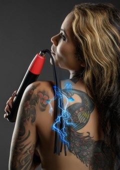 Taboom Elektryczny pejcz do stymulacji E-Stim BDSM Electro Wand Whip