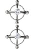 Taboom Regulowane klipsy na sutki z kryształkami srebrne Divine Cross Clambs Silver - Zdjęcie 5