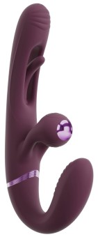 Javida podwójny wibrator RC Strapless Strap-On With Flicking Tongue