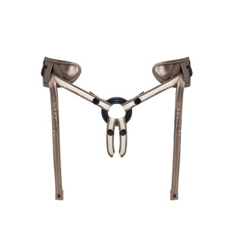 Leatherette Harness Desirous nowoczesna uprząż strap-on stabilna, komfortowa