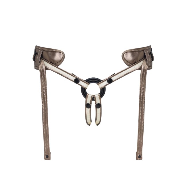 Leatherette Harness Desirous nowoczesna uprząż strap-on stabilna, komfortowa