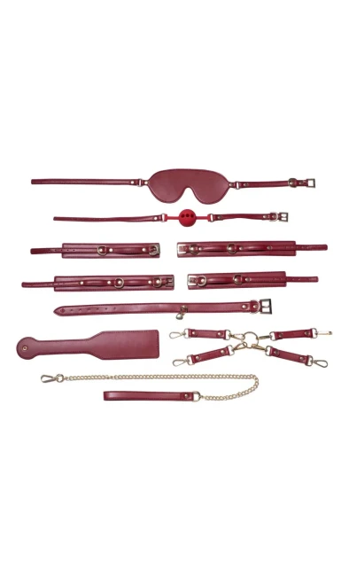 Honey Play Box Red Passion — 8-częściowy zestaw BDSM
