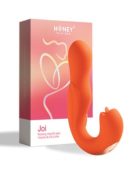 Honey Play Box Joi Pro – Rotating Head G-Spot Vibrator & Clit Licker z pilotem (Orange)