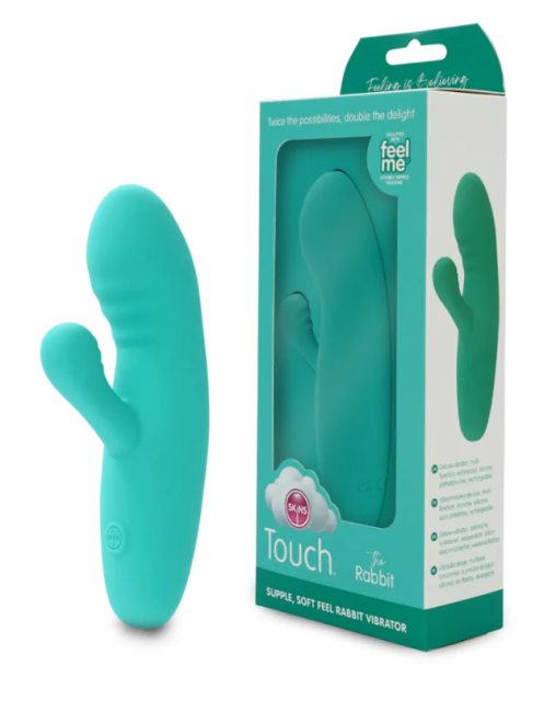 Skins Touch The Rabbit – Podwójny wibrator króliczek z aksamitnym silikonem FeelMe™