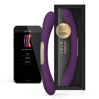 Wibrator podwójny LELO Boomerang Purple silikonowy G-spot dla par fioletowy