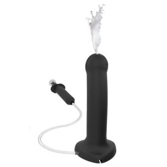 Strap On Me realistyczne dildo z wytryskiem czarne