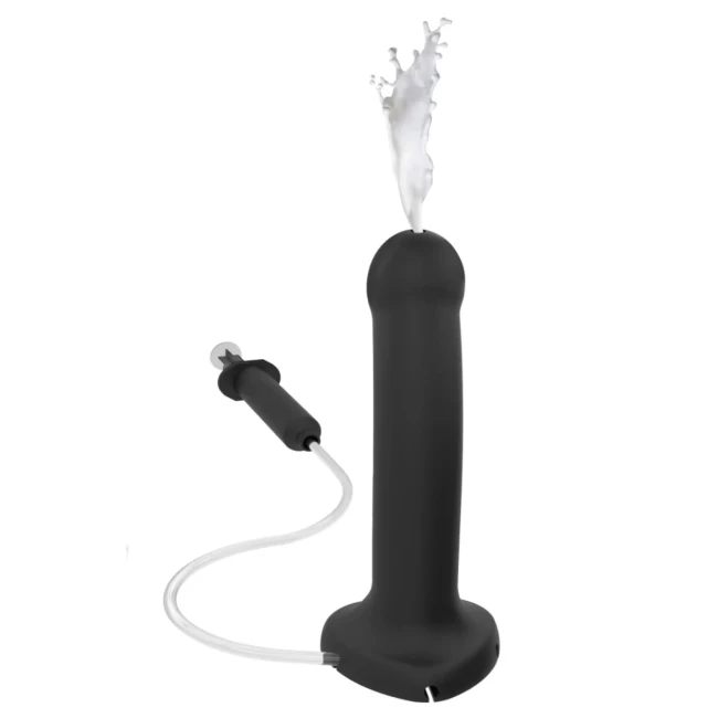 Strap On Me realistyczne dildo z wytryskiem czarne