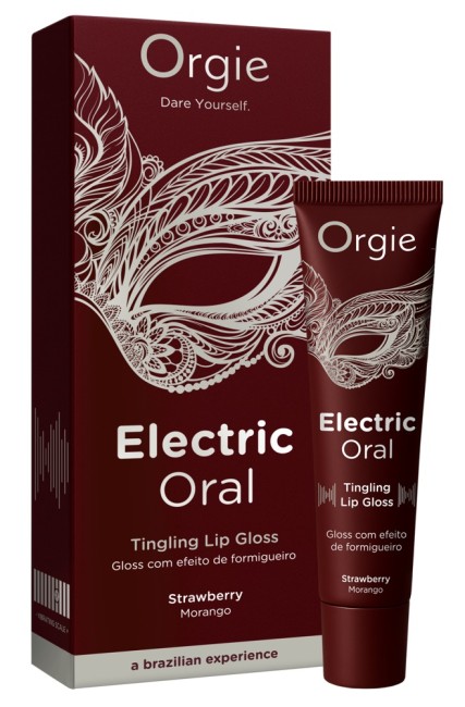 Orgie Electric Oral  Stymulujący błyszczyk do ust truskawkowy 10 ml