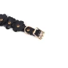 Liebe Seele Black Leather Flowers Hand Cuffs – Skórzane Kajdanki z Kwiatami - Zdjęcie 4