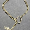 Liebe Seele Metal Chain Collar with Padlock Metalowa Obroża z Kłódką Choker - Zdjęcie 2