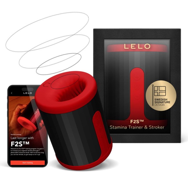 LELO F2S Inteligentny Masturbator Wibrujący Aplikacja Bluetooth czerwony