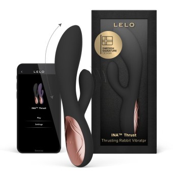 LELO INA Thrust Wibrator Króliczek Ruch Posuwisty Punkt G Aplikacja czarny