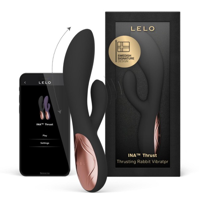LELO INA Thrust Wibrator Króliczek Ruch Posuwisty Punkt G Aplikacja czarny