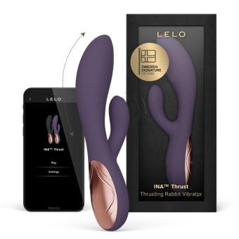 LELO INA Thrust Wibrator Króliczek Ruch Posuwisty Punkt G aplikacja fiolet