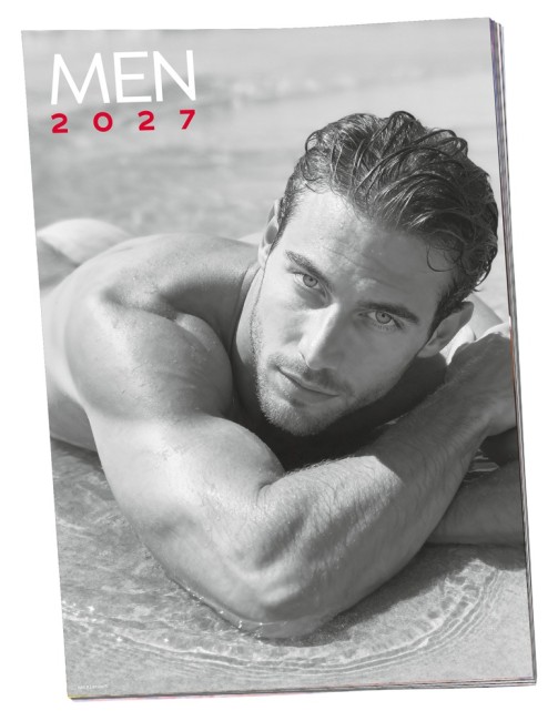Kalendarz Pin-Up Men 2027 Mężczyźni 12 Zdjęć Czarno-Białych Format A3