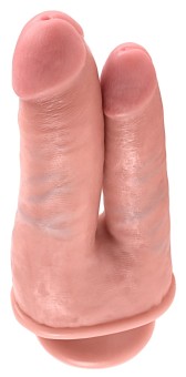 King Cock Double Penetrator Podwójne Dildo Przyssawka Strap-On 21 cm